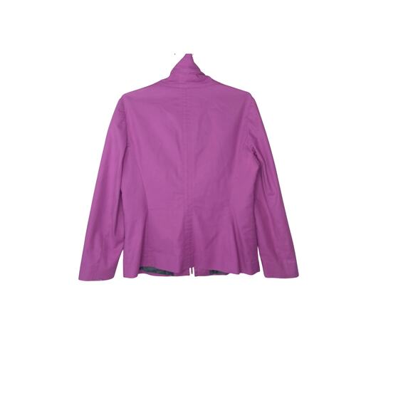 Lafayette 148 New York Pink Zip Front Utility Jacket Women’s Size 10 - Picture 3 of 12